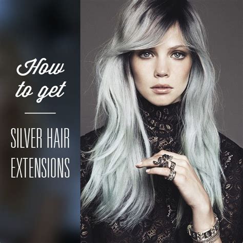 How To Get Silver Hair Extensions Edgy Hair Silver Grey Hair Hair Color Cream