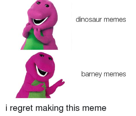 Dinosaur Memes Barney Memes Barney Meme On Meme