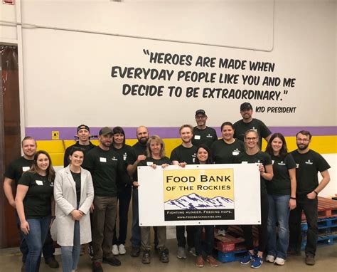 Feeding denver's hungry has partnered with food bank of the rockies along with other organizations, corporations and businesses to be able to receive donated food items. food bank of the rockies - Manhard Consulting, Ltd.