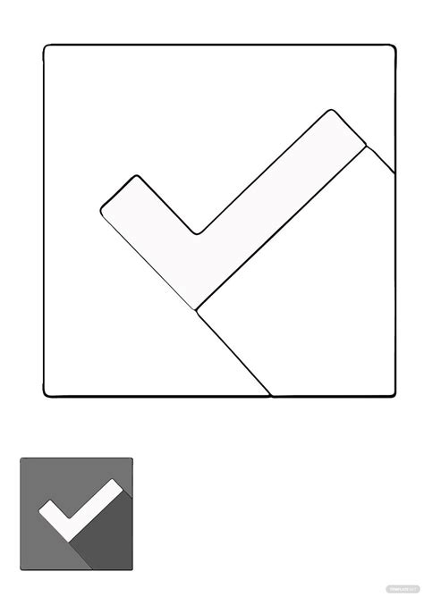 Free Small Check Mark Coloring Page  Pdf