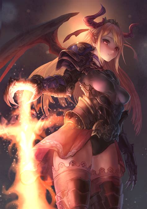 Demon Girl With A Fire Sword Original 22 Jul 2017｜random Anime Arts Rarts Collection Of