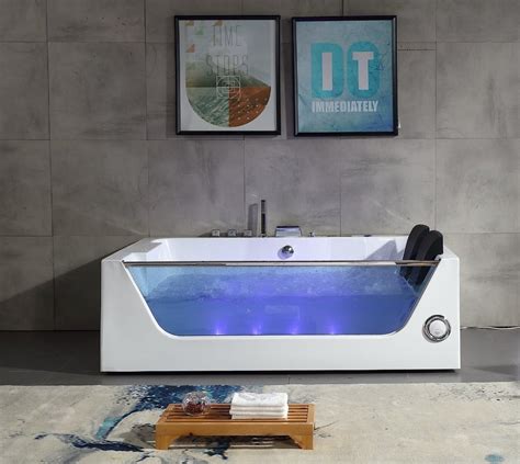 Luxury 2 Peroson Whirlpool Acrylic Massage Bathtub Bubble With Led Bath Hot Tub Q411 China