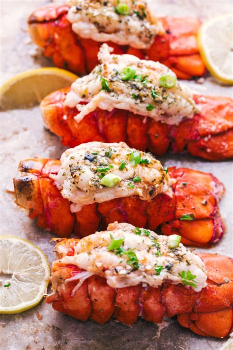 Garlic Butter Broiled Lobster Tails The Food Cafe