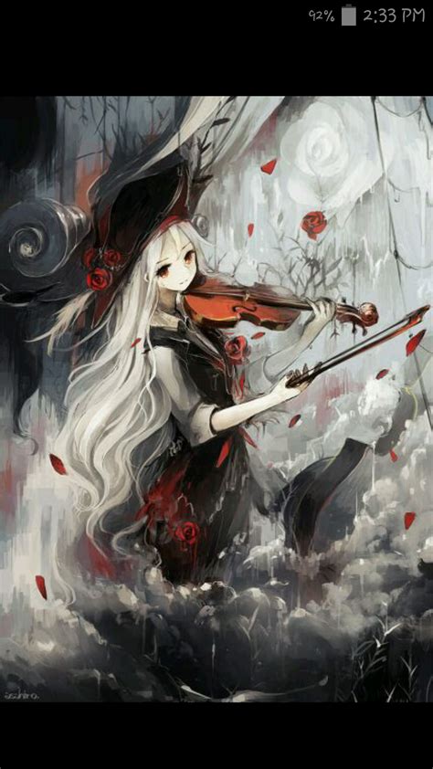 She Looks Like A Ghoul Of Some Sort But Then She Is Holding A Violin
