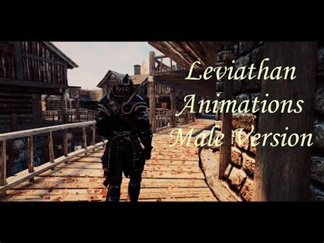 Skyrim SE LE Leviathan Animations Male Idle Walk And Run Version