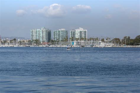 Marina Del Rey California Main Channel With Boaters Deep In The
