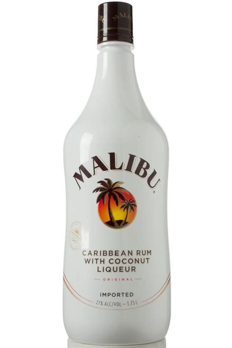 An easy recipe for a refreshing, coconut rum drink with malibu pineapple rum and coconut water, garnished with a lemon wedge. Malibu Caribbean Rum | Haskell's