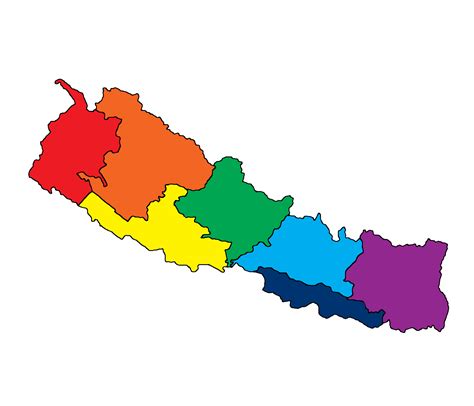 Map Of Nepal With Seven Provinces Clipart Nepal