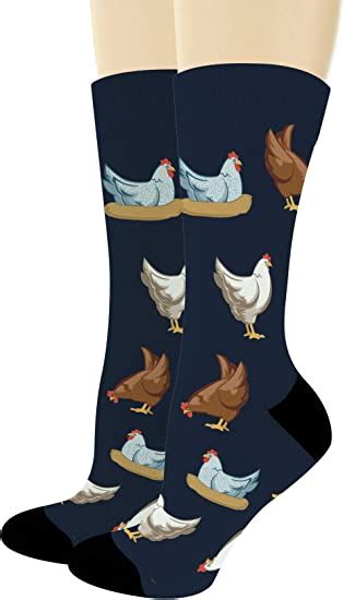 Unisex Novelty Socks Chicken Socks Hen Socks Bird Crew Socks Chicken Themed Ts Novelty Crew
