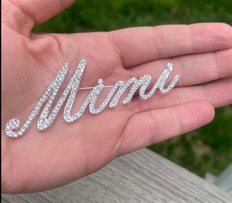 35 Custom Mimi Rhinestone Pin Brooch Jewelry T With Etsy