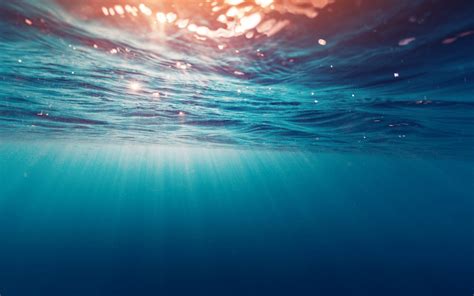 Shining Underwater Waves Sea Sun Photography Wallpaper