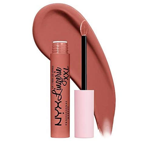 nyx professional makeup lip lingerie xxl matte liquid lipstick turn on peach nude