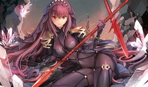 Long Hair Red Eyes Anime Anime Girls Fate Grand Order Scathach