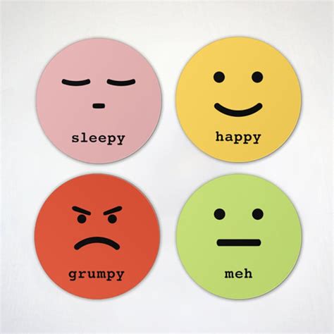 Mood Magnet Emoji Emoticon In My Feelings Fridge Magnets Etsy