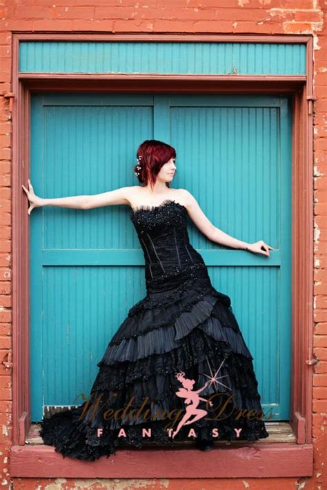 Shop short & long corset dresses 2021 at couture candy. Sensational Corset Black Wedding Dress Gothic Elegant