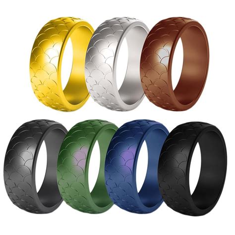 7 Colors Silicone Wedding Finger Rings Women Men Sports Rubber Ring
