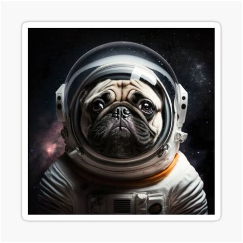 Pug Astronaut In Space Dog Puppy Wearing Cool Funny Astronaut Costume