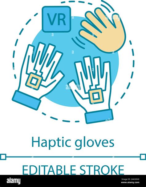 Haptic Gloves Concept Icon VR Gloves Multi Finger Interaction