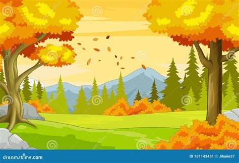 View Of The Mountain Landscape With Factory Cartoon Vector