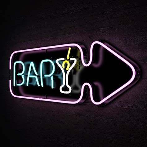 3d Neon Lights Bar Sign Model