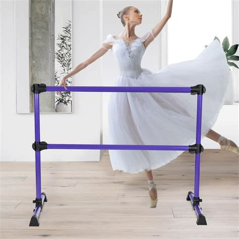 4 Height Adjustable Portable Double Freestanding Ballet Barre