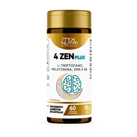 Nutraceutical Melatonina 4 Zen Plus 60caps Mix Nutri Equilibra Vida
