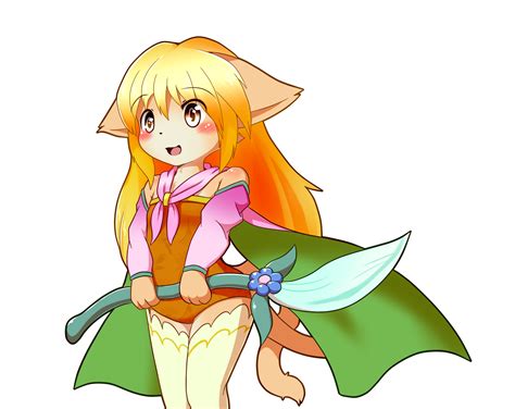 Safebooru 1girl Blonde Hair Brown Eyes Cat Female Furry Liu Wo Long