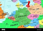 Alemania, Berlín - capital, anclado en el mapa político Fotografía de ...