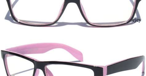 black and pink frame nerdy smart wayfarer clear lens hipster cool glasses