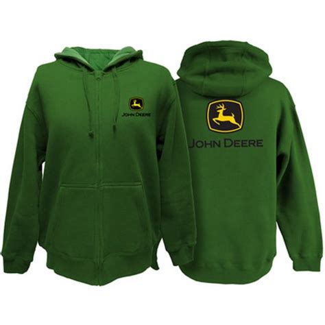 John Deere John Deere Western Sweatshirt Mens Lc Logo Zip Hoodie Cotton 13030043