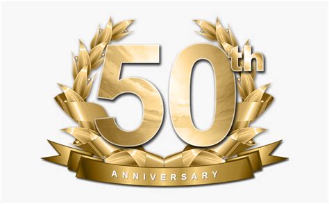 50th Gold Png Gold 50th Anniversary Png Free Transparent Clipart