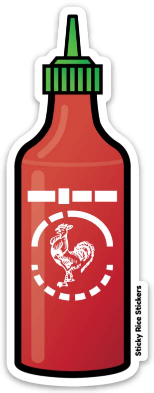 Sriracha Hot Sauce Sticker Asians Never Die