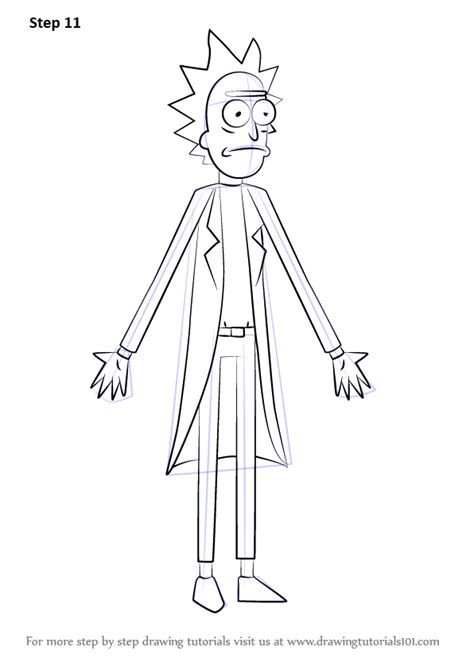 Learn How To Draw Rick From Rick And Morty Rick And Morty Step By