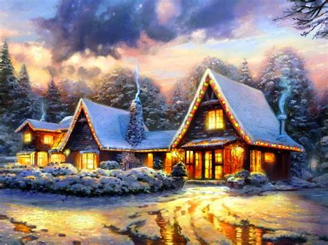 christmas scene images - Google Search | Winter house, Winter house ...