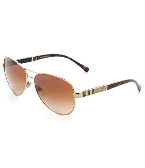 burberry women s aviator sunglasses in brown lyst
