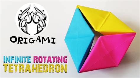 Diy Infinite Rotating Tetrahedron Toy Origami صنع لعبة ممتعة من الورق