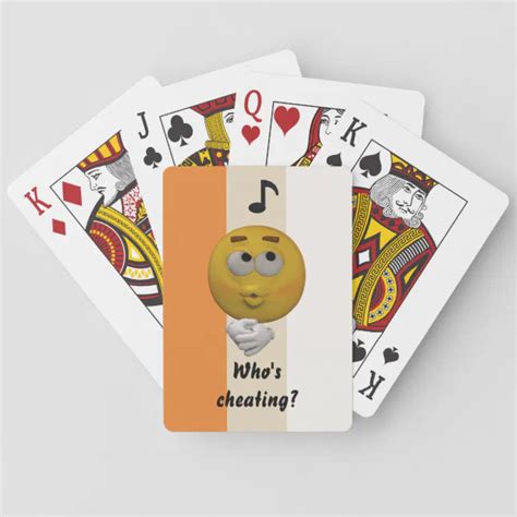 Cheating Emoticon Playing Cards Template Zazzle