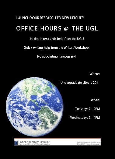Office Hours The Ugl Deep Space 291 Undergraduate Library Blog