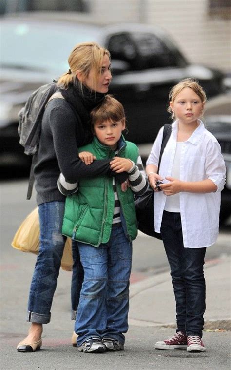 Kate Winslet With Her Kids Mia And John Celebrity Kids Celebrity