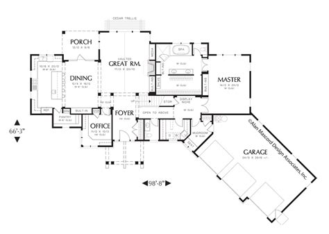 Mascord House Plan 22156 - The Halstad | Craftsman style house plans, House floor plans, House ...