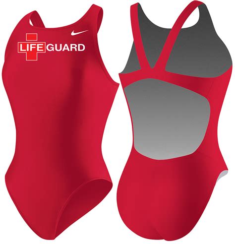Nike Swim Suit Lifeguard Powerback Swimwear Tfss0046 Lifeguard Equipment
