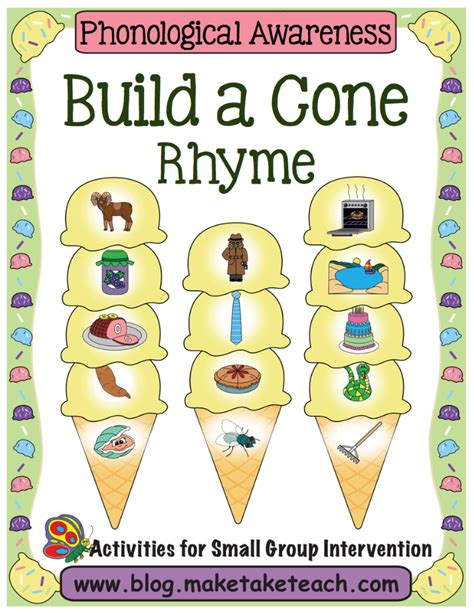 Rhyming Ice Cream Cones Make Take And Teach
