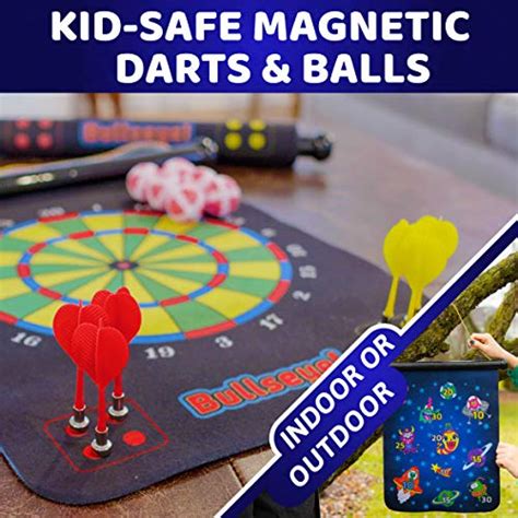 Power Your Fun Magnetic Dart Board For Kids Roll Up Double Sided Toy