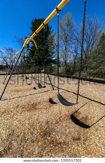 Empty Swing Set School Playground Stock Photo 1390557302 Shutterstock