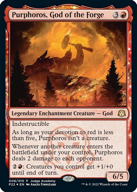 Purphoros God Of The Forge · Judge T Cards 2022 P22 8 · Scryfall