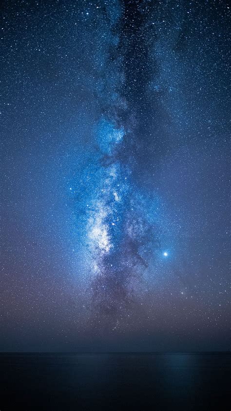 1440x2560 Starry Sky Stars Milky Way Night Sea Q Samsung Galaxy S6