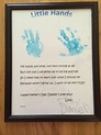 Father's Day poem from 1 year old with handprints. | Father's day diy ...