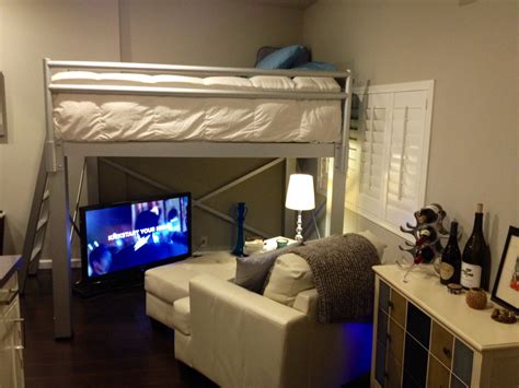 Adult Loft Bed Is A Great Space Saver In A Small Studio