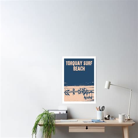 Torquay Surf Beach Travel Poster Poster For Sale By Aaronkinzer