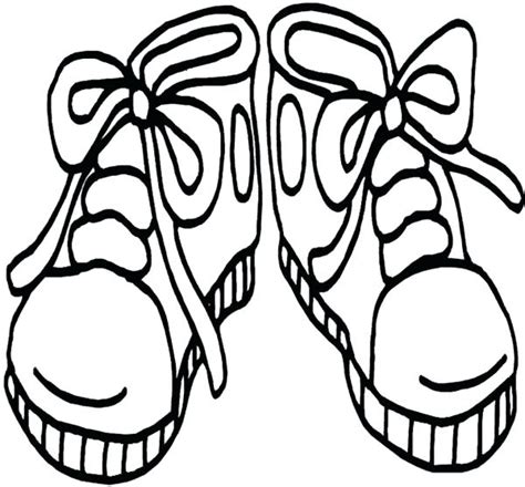 Running Shoe Coloring Page At Free Printable